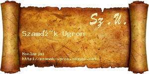 Szamák Ugron névjegykártya