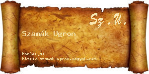 Szamák Ugron névjegykártya
